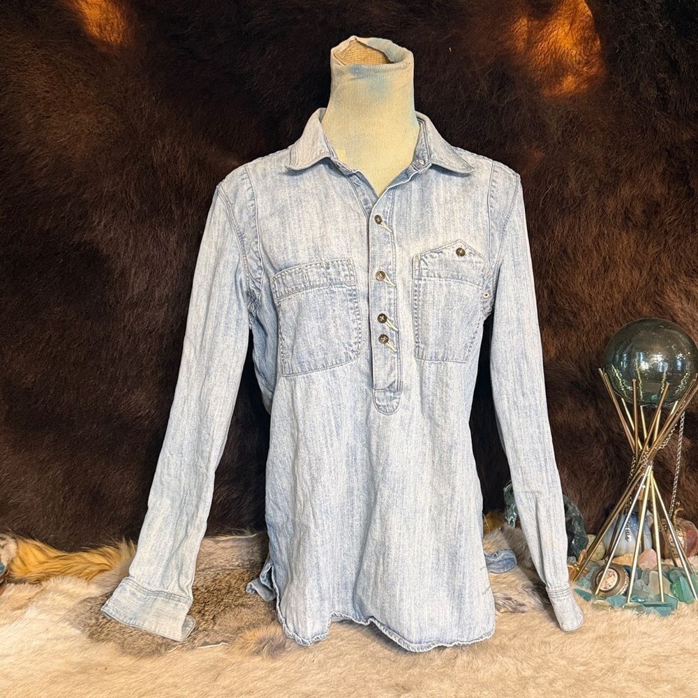 Madewell Light Blue Casual Button Down Shirt S (4200A)